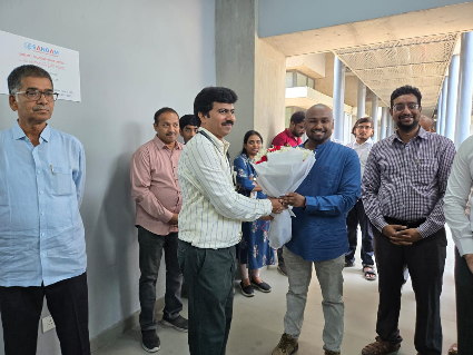 Felicitation and bouquet presentation to honoured guests